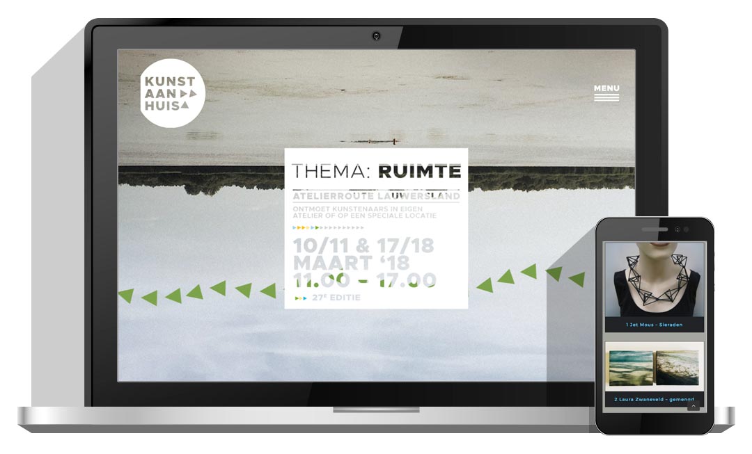 Kunstroute Lauwersland | Webdesign | Expositie materiaal