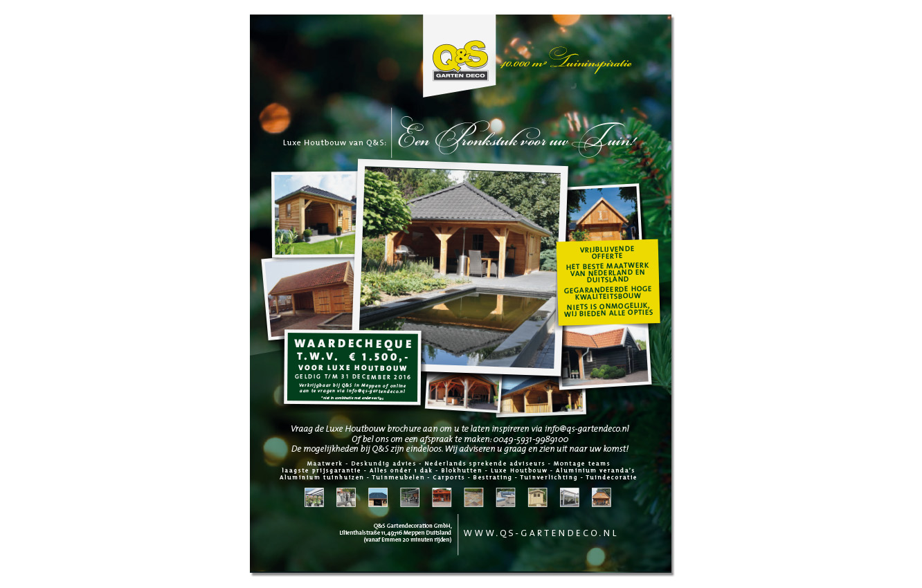 QS Garten | Advertentie ontwikkeling | Schriever design