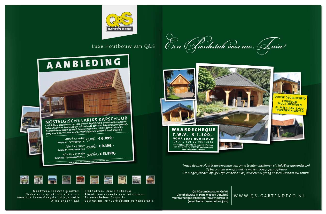 Advertentie ontwikkeling | QS Garten | Schriever design