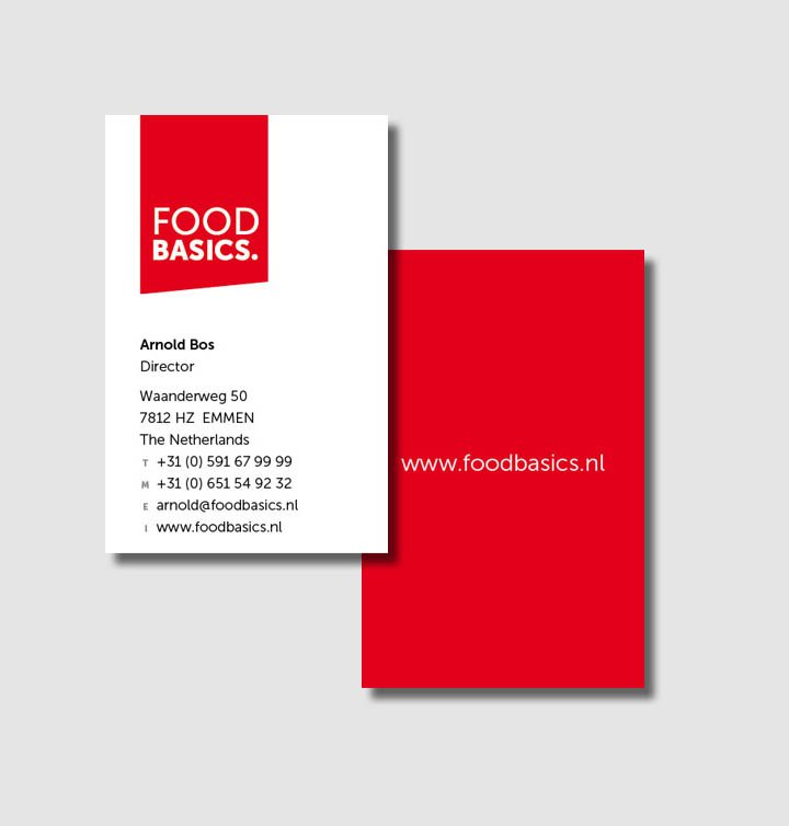 Huisstijl en drukwerk | Food Basics | Schrieverdesign